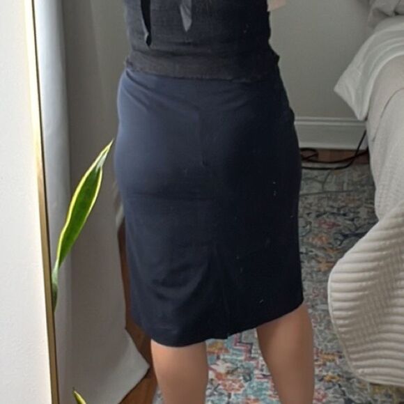 MaxMara Navy Blue Pencil Skirt Size 10 - Picture 2 of 9
